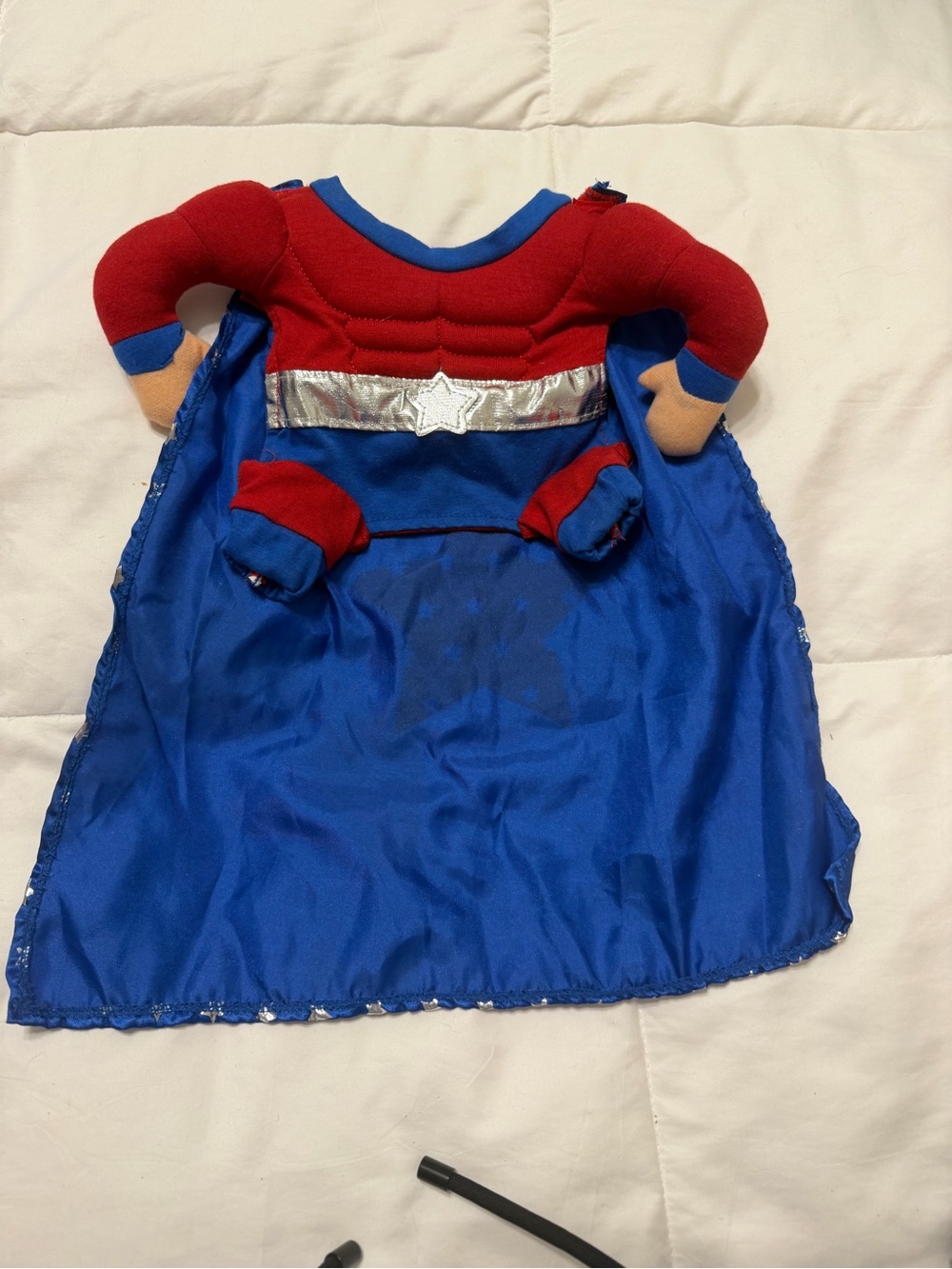 Small dog Superhero Cape Costume - Blue and Red